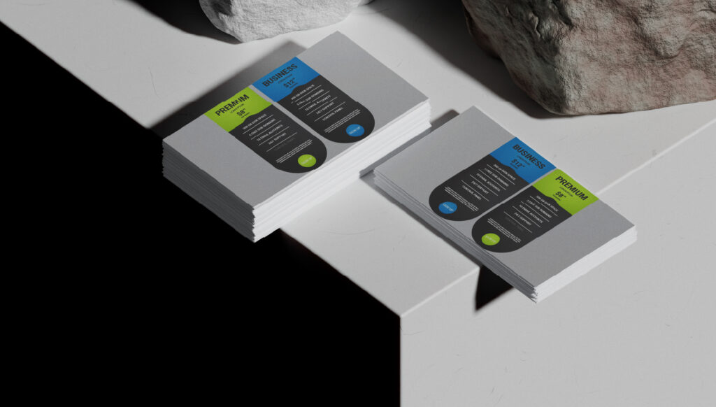 Custom logo design pricing table example for business branding.